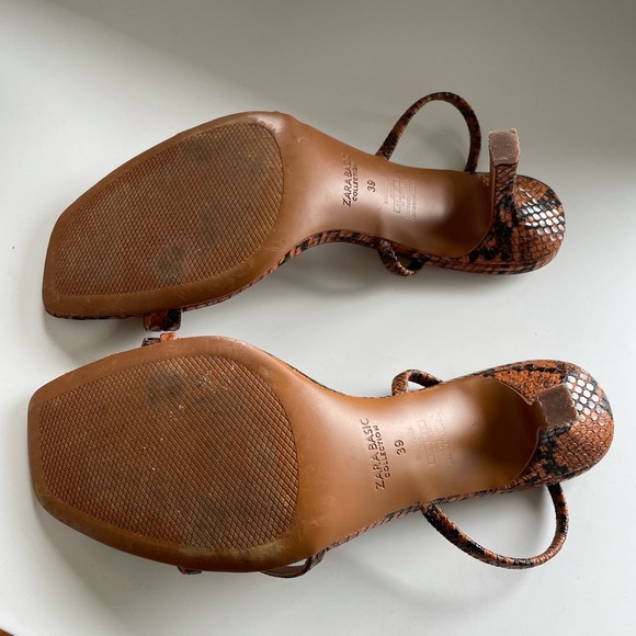 Zara Snakeskin slingback Sandals - Picture 5 of 5